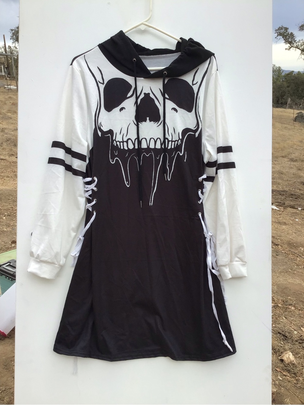 black and white skull dress womens halloween